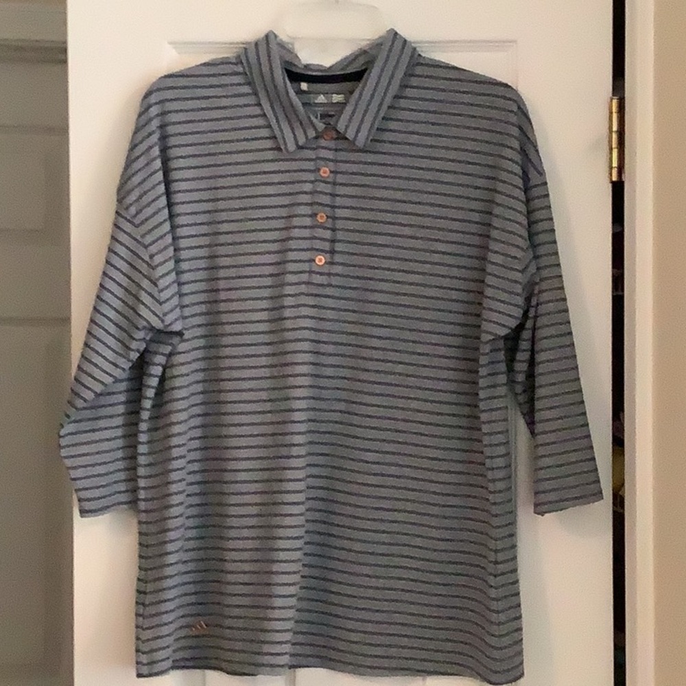 Adidas ladies 3/4 sleeve golf shirt; size XL